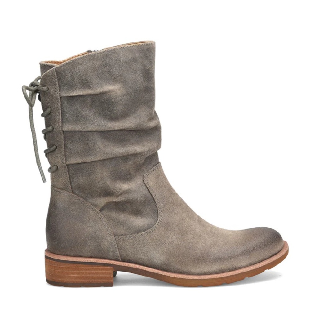 NWOB Söfft Sharnell Low Heel Women's Khaki Green Waterproof Boot size 6M 2296